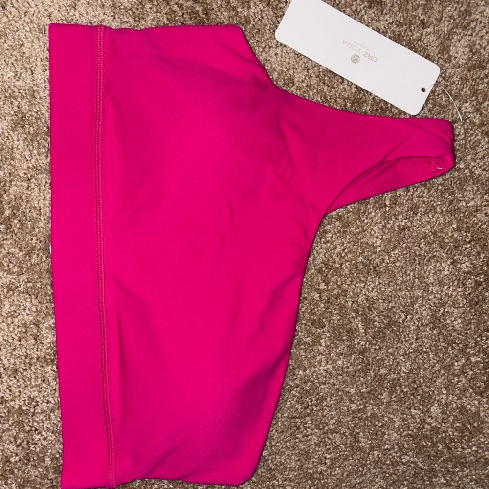 Pink One-Shoulder Sports Bra